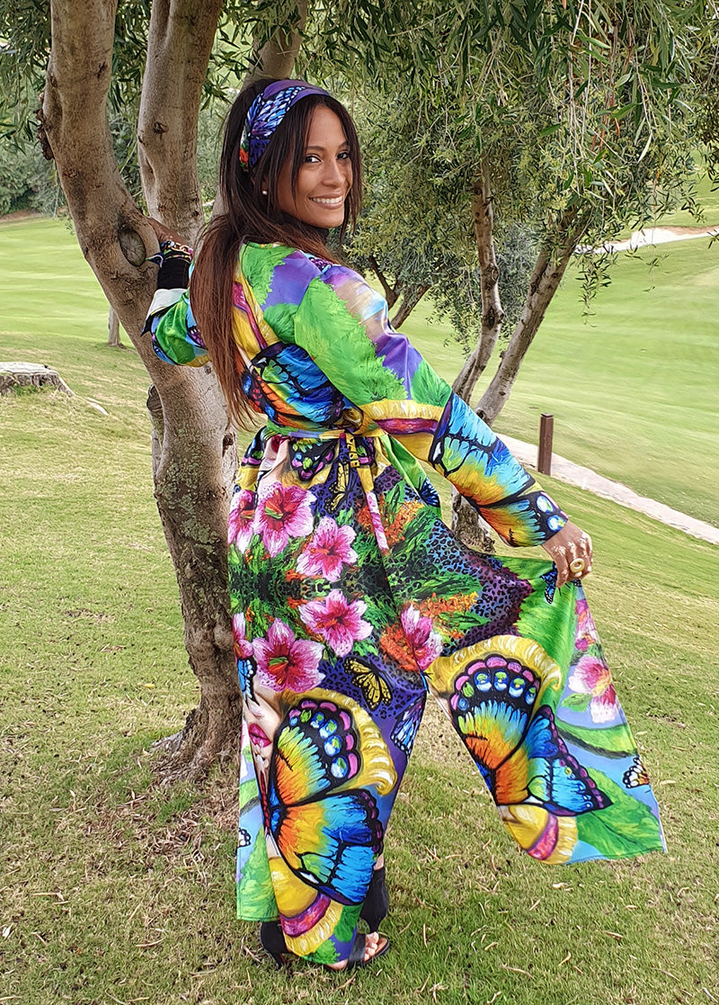 Kimono su drugeliu – moteriškas drabužis