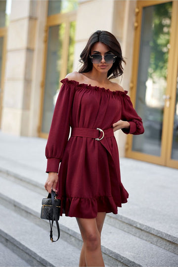 Dienos suknelė roco fashion raudona – moteriškas drabužis