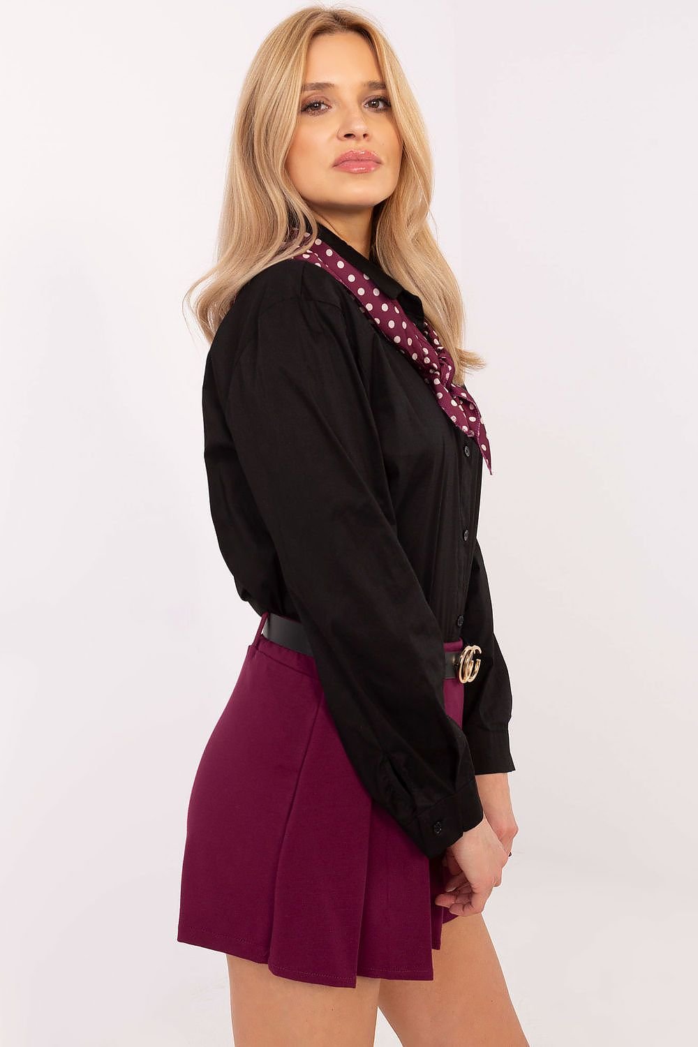 Marškiniai ilgomis rankovėmis italy moda juodi – moteriškas drabužis