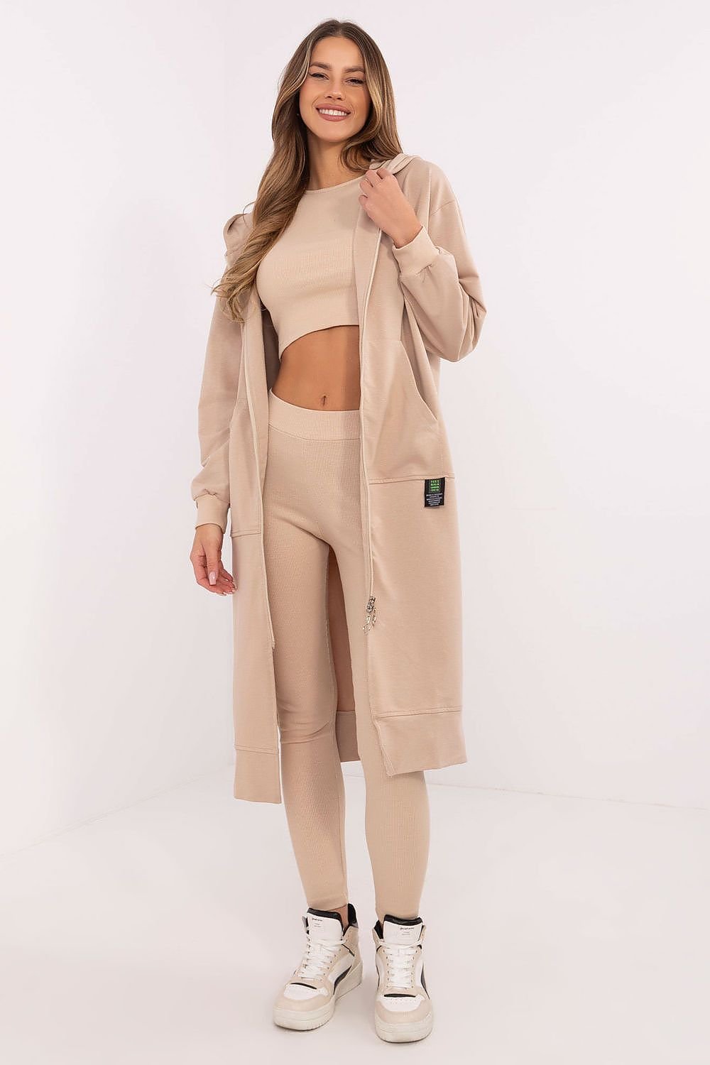 Komplektas factory price smėlio spalvos – moteriškas drabužis