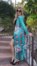 Rožinio jūrų arkliuko kimono – moteriškas drabužis