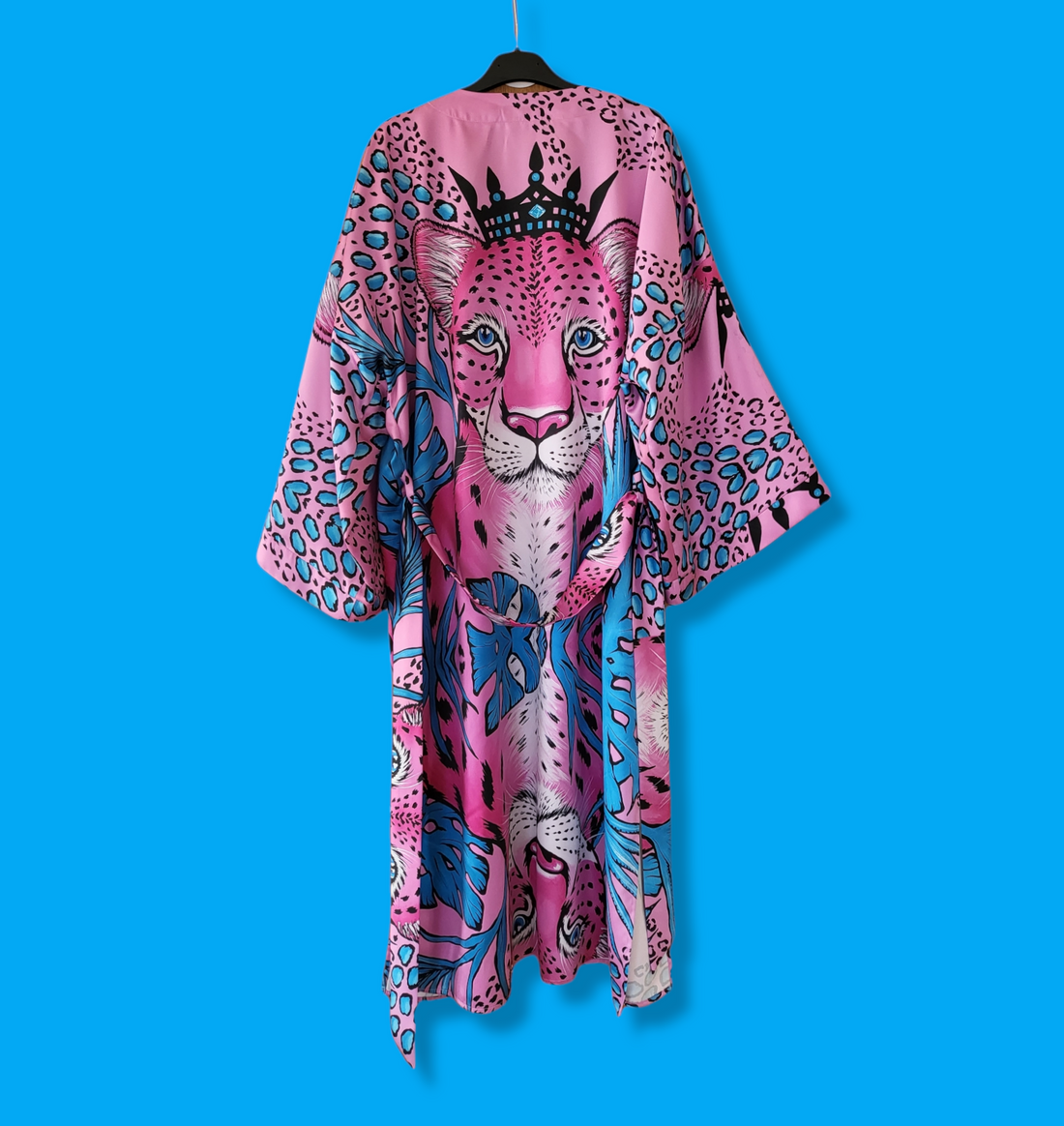 Saldaus leopardo kimono – moteriškas drabužis