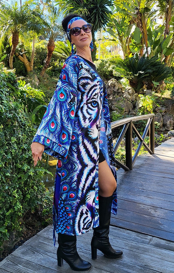 Povo ir tigro kimono – moteriškas drabužis