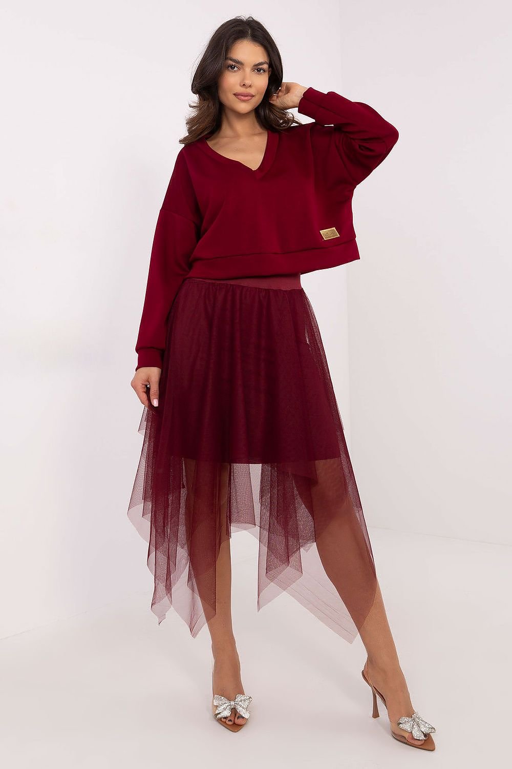 Rinkinys italy moda raudonas – moteriškas drabužis