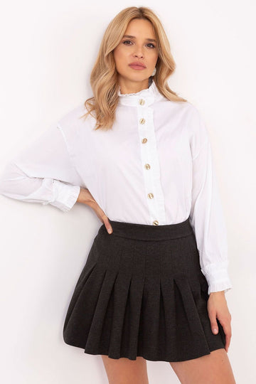 Marškiniai ilgomis rankovėmis italy moda balti – moteriškas drabužis