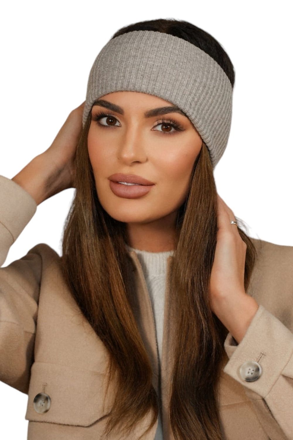 Galvos juosta kamea smėlio spalvos – moteriškas drabužis