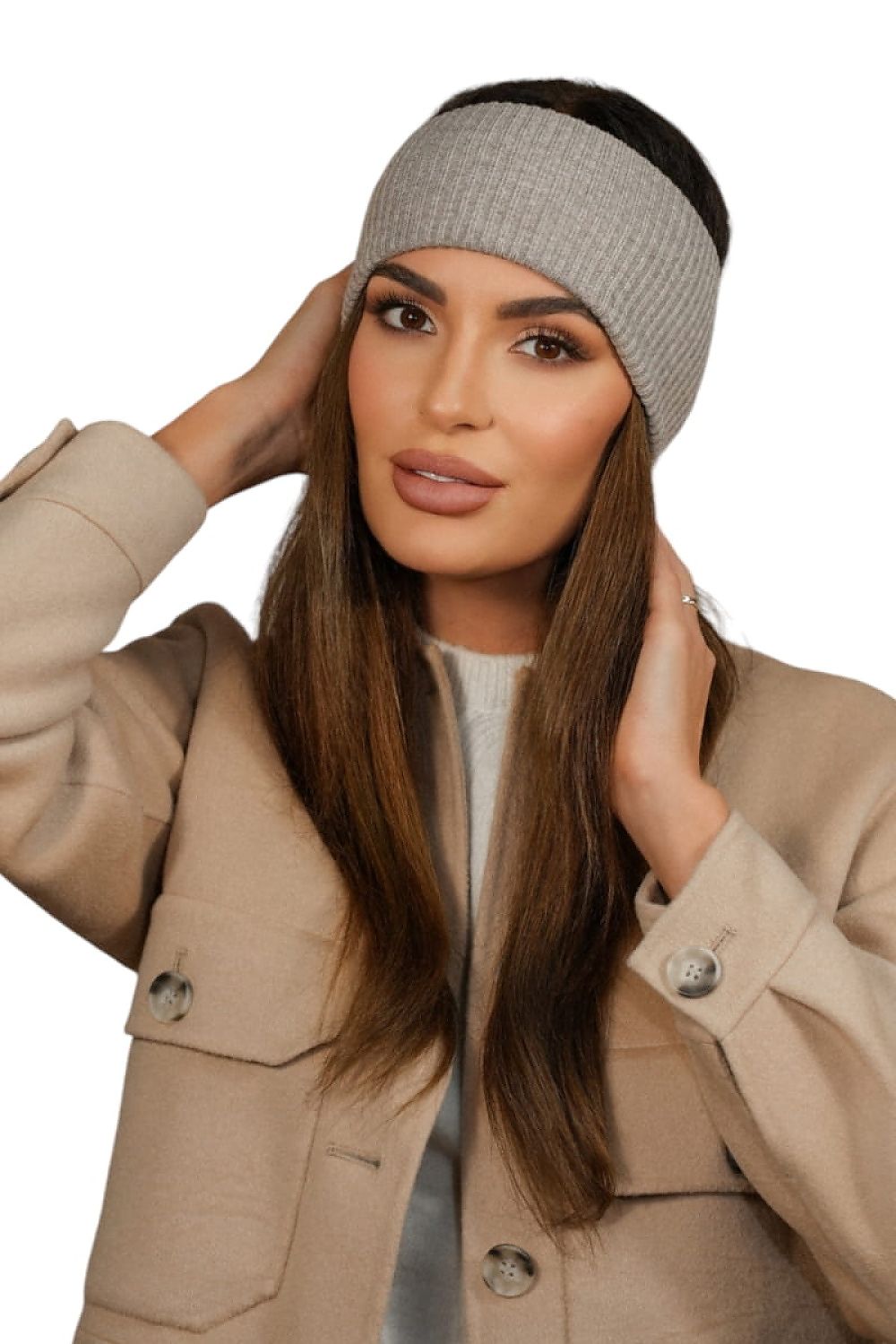 Galvos juosta kamea smėlio spalvos – moteriškas drabužis