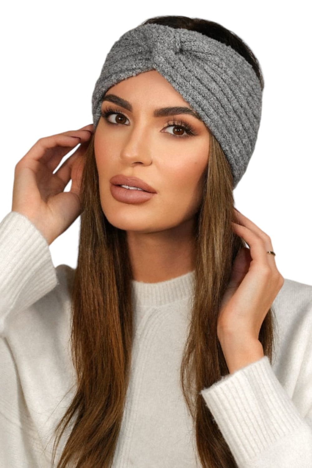 Galvos juosta kamea pilka – moteriškas drabužis